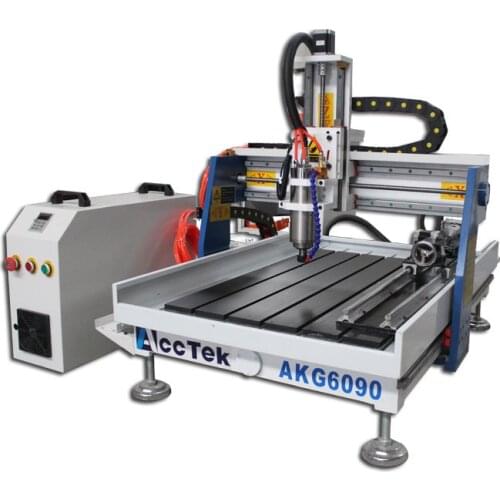 Cheap Mini 4 Axis 1.5kw Water Cooling Spindle Motor 6090,6040 USB Port Cnc Router