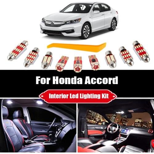 For Honda Accord Sedan Coupe 1986-2019 2020 Canbus Vehicle Led Interior Light License Plate Lamp Car Lights Auto Accessories