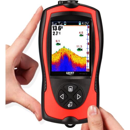 Lucky FF1108-1CWLA Wireless Sonar Fish Finder Transducer ICE/Ocean/Boat Fish finder Alarm Fish Finder sonar sensor fish as gift