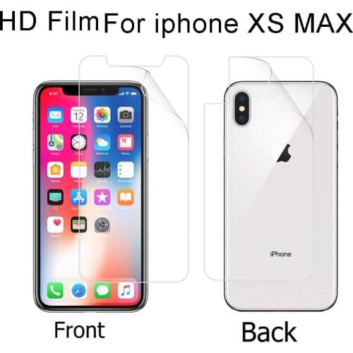 Front and Back Glossy & Matte Film Screen Protector For Apple Iphone XS max XS XR HD Clear Glossy Film Front LCD Film Anti-Glare