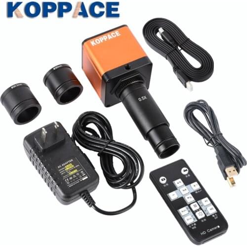 KOPPCE 16 Million Pixel Microscope Camera 0.5X Electronic Eyepiece HDMI Camera Interface 23.2mm to 30mm Und 30.5mm Adapter