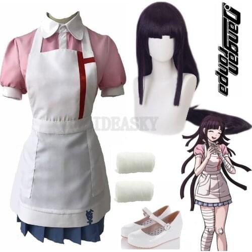 Halloween Female Dangan Ronpa 2 Mikan Tsumiki Danganronpa Dress Cosplay Costume Ladies Role Playing Uniform