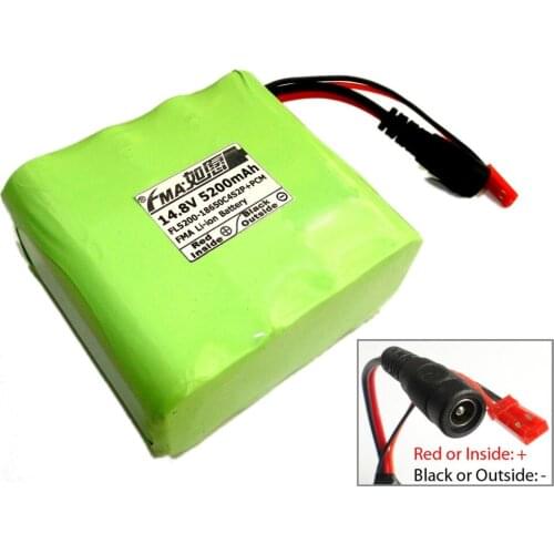 Li-ion 18650 14.8V 5200mAh Battery Pack With PCM 8cells to 4S2P W/Plug