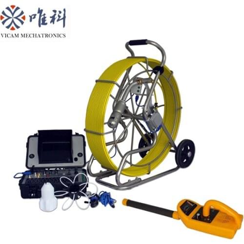 Vicam 512hz pipe locator 100M fiberglass cable sewer video pipe inspection camera with photograph function