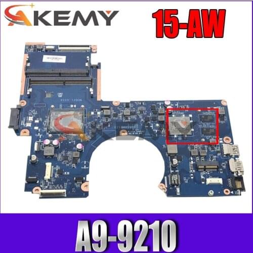 AKemy Laptop motherboard For HP 15-AW 15-AW007CY Core A9-9210 AM9210 216-0864032 Mainboard DAG55AMB6E0 DDR4