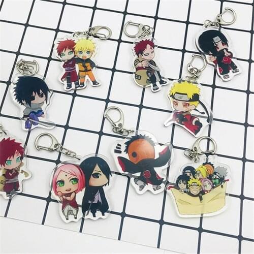 Cartoon Hokage Keychain Cute Hatake Kakashi Uchiha Sasuke Uzumaki Narutos Haruno Sakura Pendant Keychain Children Toys Gifts
