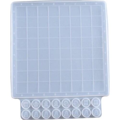Crystal Epoxy Resin Mold Board Game International Chess Casting Silicone Mould DIY Crafts Making Tool