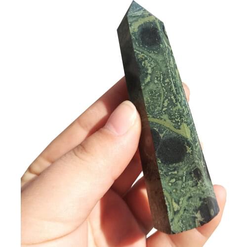 1pcs 90-100mm Natural kanbaba point healing crysral wand for fengshui decoration