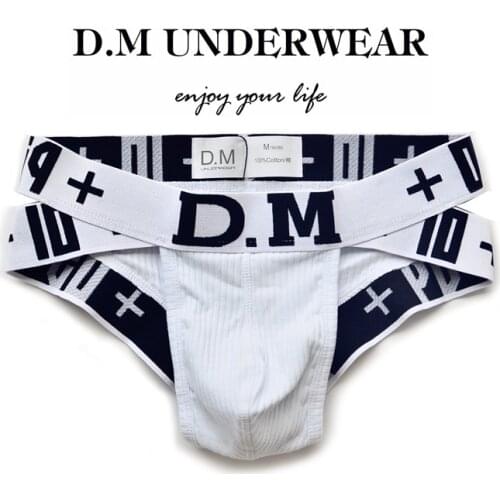 New Fashion Gay Men personality mens White Green Letter underwear comfortable cotton breathable low waist sexy boyshort Brief