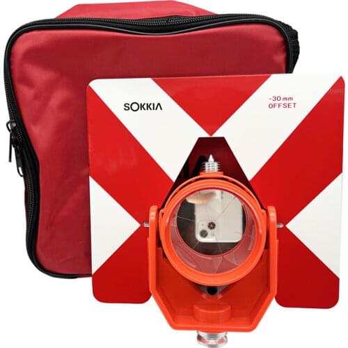 NEW SOKKIA RED PRISM and TARGET Single Tilt Prisms for total stations surveying + soft bag offset-30/0 mm 5/8x11 female thread