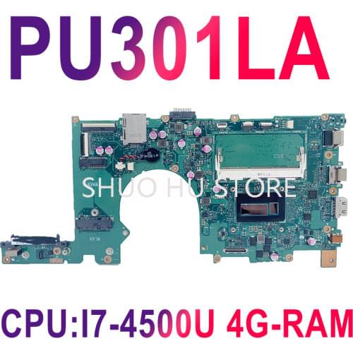 KEFU For ASUS PU301LA PU301L I7-4500U Laptop Motherboard Tested 100% Work Original Mainboard