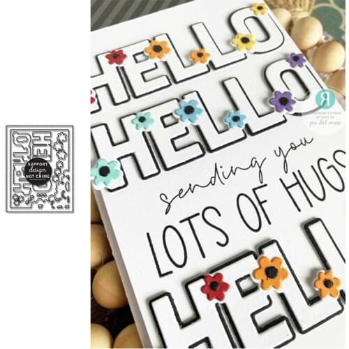 New Hello Daisy Cover Panel Metal Cutting Dies for DIY Scrapbooking Crafts Cut Stencils Maker Photo Album Template Handmade