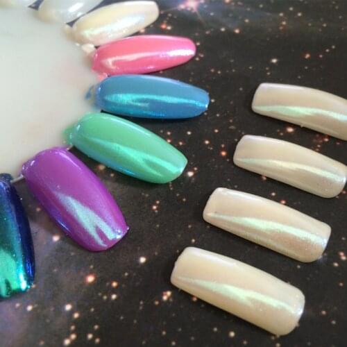 WHOLESALE BLUE Aurora Neon Pigment Mermaid Powder Chameleon Powder Pearl Chrome Nail Rainbow Dust Nail Art Manicure