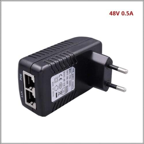 POE injector Ethernet Power PoE Adapter 48V pin4/5(+),7/8(-) for CCTV IP camera IP Phone Compatible with IEEE802.3af AP VoIP
