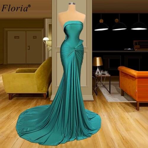 Sexy Mermaid Prom Dresses 2020 Long Strapless Evening Dresses Women Party Night Turkish Couture Cocktail Dresses Robe Longue