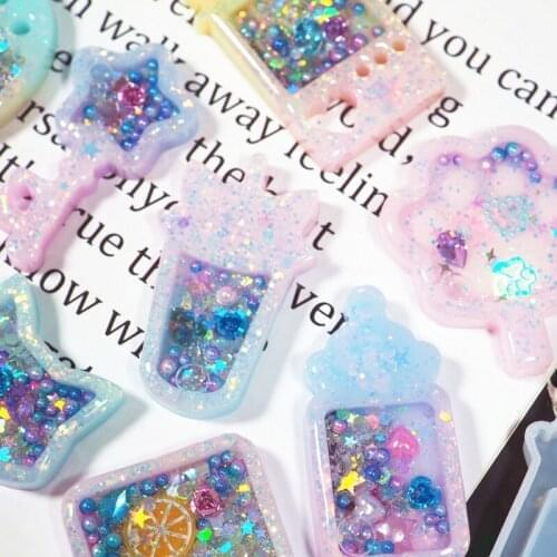 Quicksand Shaker Crystal Epoxy Resin Mold Hanging Pendant Silicone Mould DIY Crafts Jewelry Decorations Casting Tool
