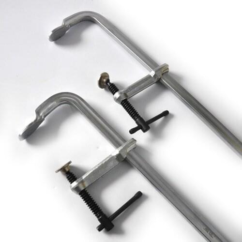 Heavy Duty F Clamp Bar for Wood Woodworking High Strength Durability DIY Hand Tool Silver 5 Sizes