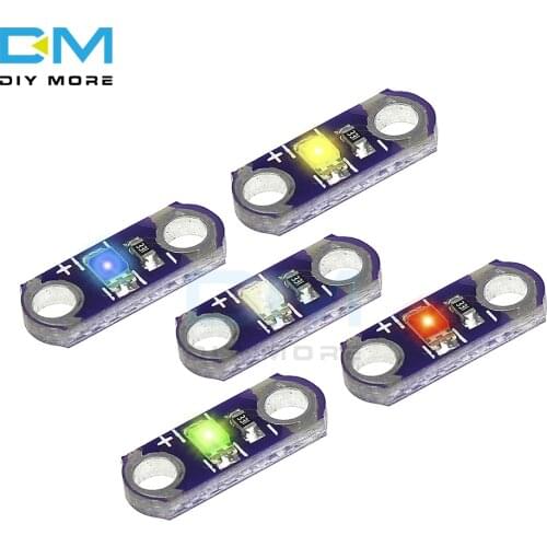 5pcs lot LilyPad Led Yellow/Green/White/Blue/Red LED Light Module for arduino DIY KIT 3V-5V SMD DIY Kits