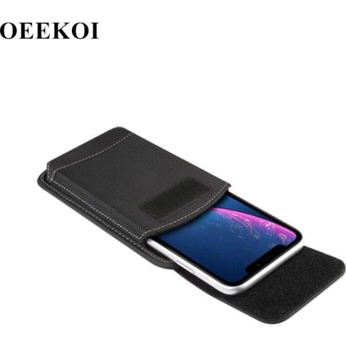 OEEKOI Universal Durable Oxford Cloth Belt Clip Pouch Case for Huawei P30 Lite/P30/Nova 4e/Y6 Prime 2018/Y6 2018/Enjoy 8e