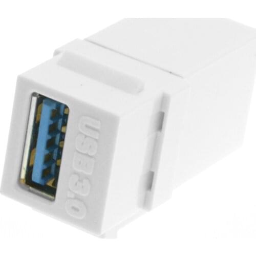 USB 3.0 A Female to A Female Extension Keystone Jack Coupler Adapter for Wall Plate Panel USB Cable