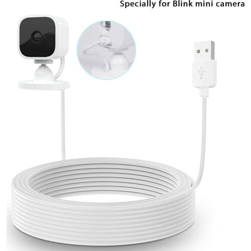 USB Cable Compatible with Blink Mini 6m / 9m Power Extension USB Cable Charger Cable for Indoor Plug-in Camera Extension Cable