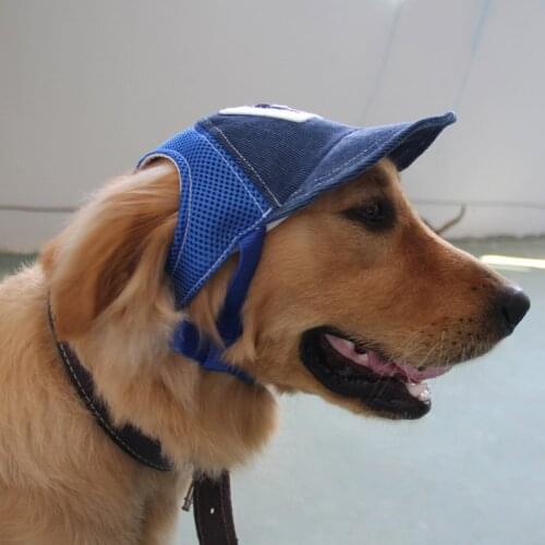 VUGSUCE Breathable Pet Dog Hat Adjustable Baseball Cap Windproof Travel Sports Hats for Small Large Dogs Headwear Pet Supplies