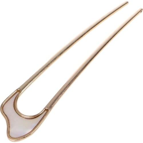 Japan Minimalist Alloy U Shape Hair Sticks For Women Lady Hairpin Bun Tool Headwear C1FE