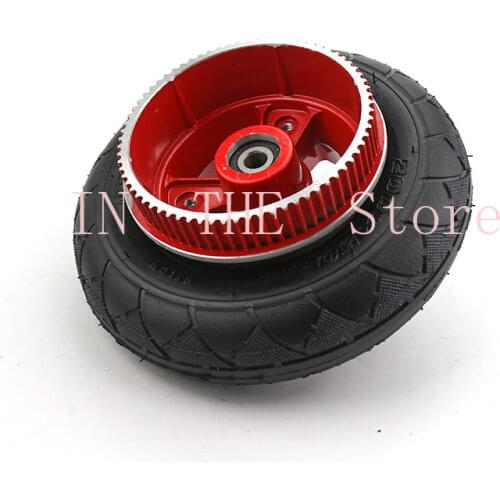 200X50 rear wheels 8 inch aluminum alloy synchronous belt hub rim with 200x50 tire tyre for Electric Mini Bike Scooter Motorcycl
