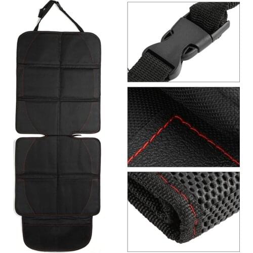 Car Black Seat Protector Cover Anti-slip Safety Child Seat Cushion Oxford Pet Mat Auto Accessory with mesh pocket on the bottom