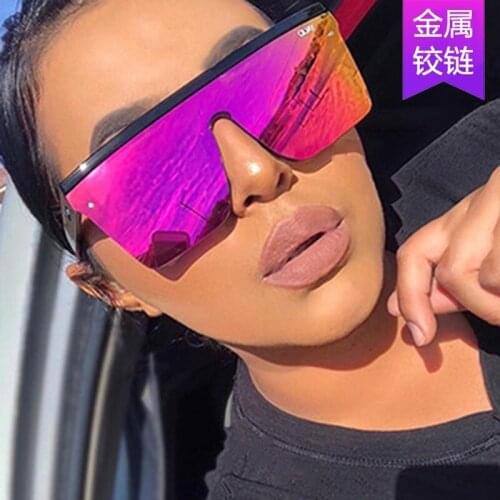 Oversized Sunglasses Women 2021 Luxury Brand Quality Alloy Hinge Uv Protection Sun Glasses for Ladies Summer Vogue Eyewear UV400