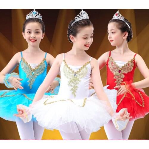 Pink/Purple/White/Green Girl Ballet Tutu Dress Swan Lake Ballet Costume Ballerina Clothes Children Ballet Dance Dressrs F Girls