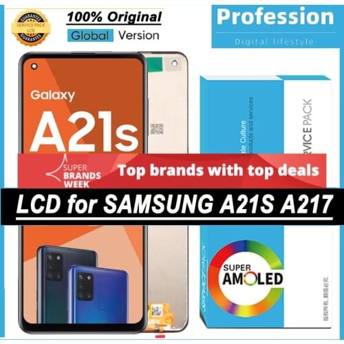 10PCS/Lot Original 6.5'' Display for Samsung Galaxy A21s A217 SM-A217F/DS LCD Touch Screen Repair Parts + Service Pack