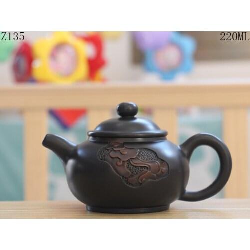 240ml Jianshui Purple Clay Pure Handmade clouds Carving Tea Pot(Not Yixing Zisha)Ceramic Kung Fu Tea Set Drinkware Tea Ceremony