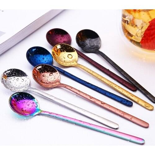 304 Stainless Steel Coffee Spoon Creative Gold-plated Spoon Mixing Spoon Gift Tableware