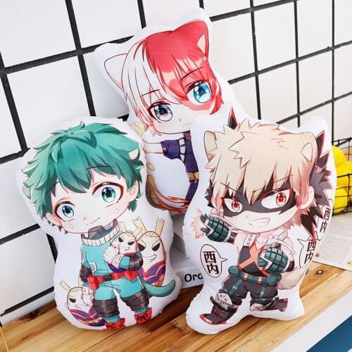 48CM Anime My Hero Academia Midoriya Izuku Bakugou Katsuki Todoroki Shoto doll Pillow Model Collection Gift