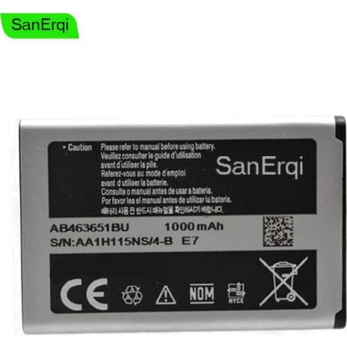 1000mAh Battery For Samsung AB463651BC AB463651BEC AB463651BU For SAMSUNG cell phone J800 B3410 C3060 C3222 C3322 C3500