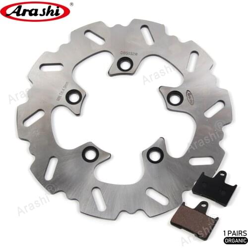 ARASHI CNC Rear Brake Disc Rotor Brake Pad For SUZUKI GSX R 1000 2001 2002 2003 2004 2005 2006 Motorcycle Disks GSXR GSX1000R