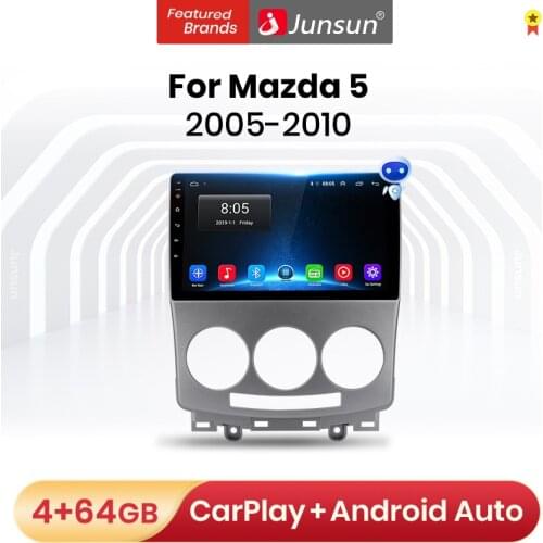 Junsun V1 Pro 4G CarPlay Android 10 4G+64G Car Radio Multimedia Player For Mazda 5 2005 - 2010 GPS no 2din 2 din dvd