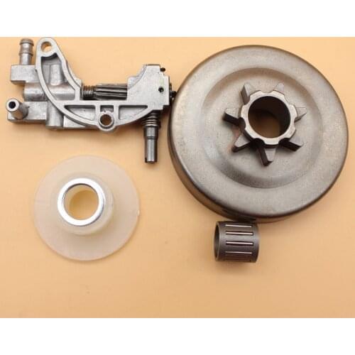 Clutch Drum Sprocket Oil Pump Worm Gear Kit Chinese Chainsaw 4500 5200 5800 45cc 52cc 58cc Chainsaws Parts .325" Pitch 7 Tooth
