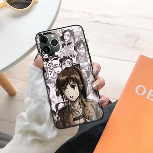 Sasha Blouse Attack on Titan anime Soft Silicone Glass Phone Case for IPhone SE 6s 7 8 Plus X Xr Xs 11 12 Mini Pro Max Samsung