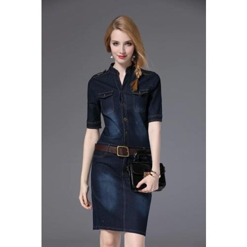 Модные джинсовые платья EIGHT UP China At AliExpress