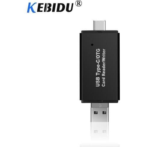 Kebidu 3 In 1 OTG Card Reader Type C & Micro USB & USB 2.0 Universal OTG TF/SD For Android PC Computer Extension Readers