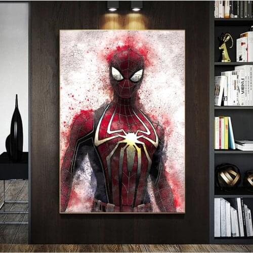 Movie Superhero Canvas Print Painting Spiderman Anime Wall Art Decor Picture Home Living Room Decoration Prints Poster