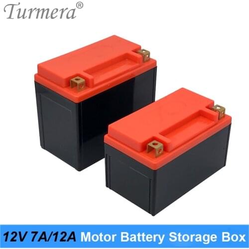 Turmera 12V Battery Storage Box Empty Shell add Indicator for 7Ah to 12Ah Motorcycle Batteries or Uninterrupted Power Supply Use