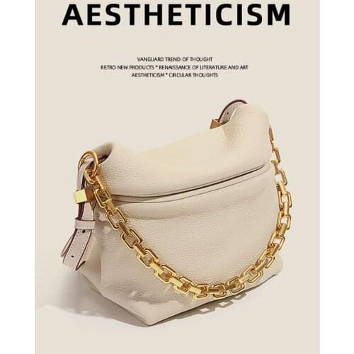 Cloud Bag Leather Handbag Niche Dumpling Design Underarm Bag 2021 New Tide Shoulder Messenger Bag Chain Bag