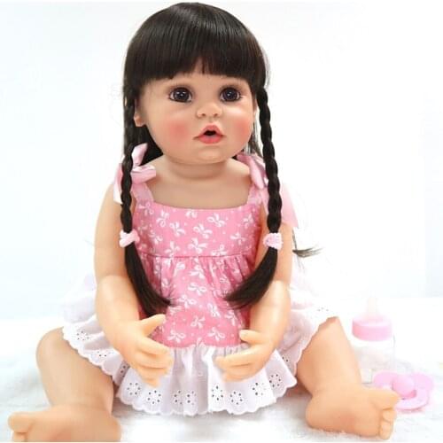 NPKDOLL Reborn baby Girl Adoras doll 56cm full vinyl silicone reborn baby dolls alive toddler bebe reborn doll gift toys