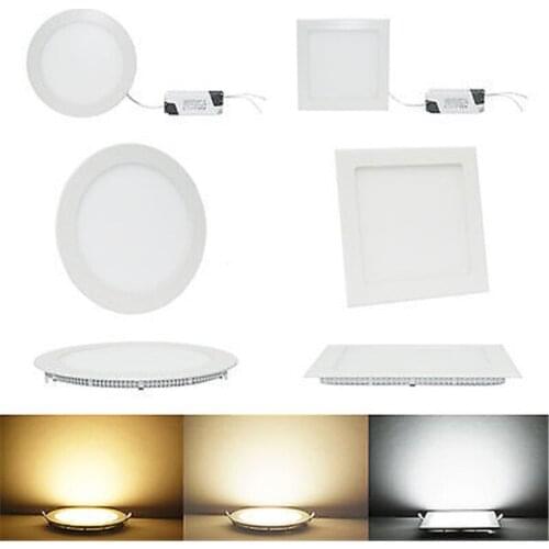 AC 12V/24V 3W-25W Square LED Ceiling Light Recessed Kitchen Bathroom Lamp LED Down light Warm White/Cool White +Driver