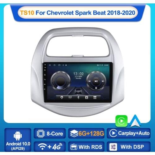 MEKEDE 4G LTE 6+128G Android 10.0 For CHEVROLET Spark Beat 2018 2019 2020 Multimedia Stereo Car DVD Player Navigation GPS Radio