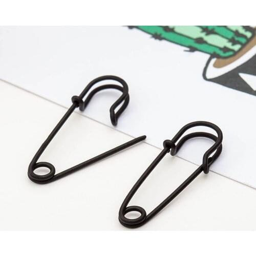 Trendy Unisex Punk Rock Style Safety Paperclip Ear Hook Stud Earrings Exquisite Jewelry Gift For Women Men