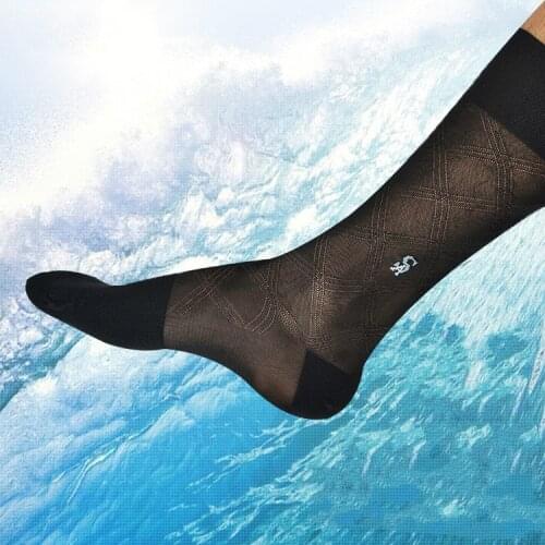 Tube Socks Male Dress Socks For Men Sheer Socks Exotic Formal Wear Silk Socks Suit Men Sexy Transparent Dress Business TNT Socks